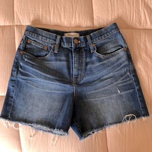 Madewell high rise denim shorts size 26